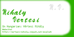 mihaly vertesi business card